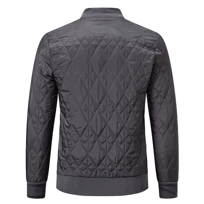 Men's plush thick cardigan solid color classic versatile jacket